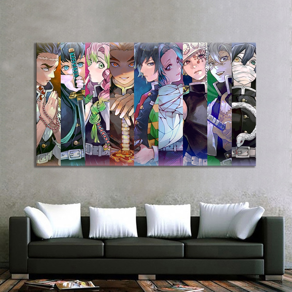 Quadro Metalizado Pilar Rengoku Demon Slayer Pôster