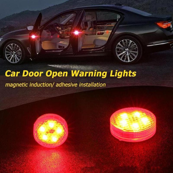 2pcs 5 Leds Warning Opening Car Door Lamp Light Safety Indication Signal Wireless Anti Collision Parking Lights Wish