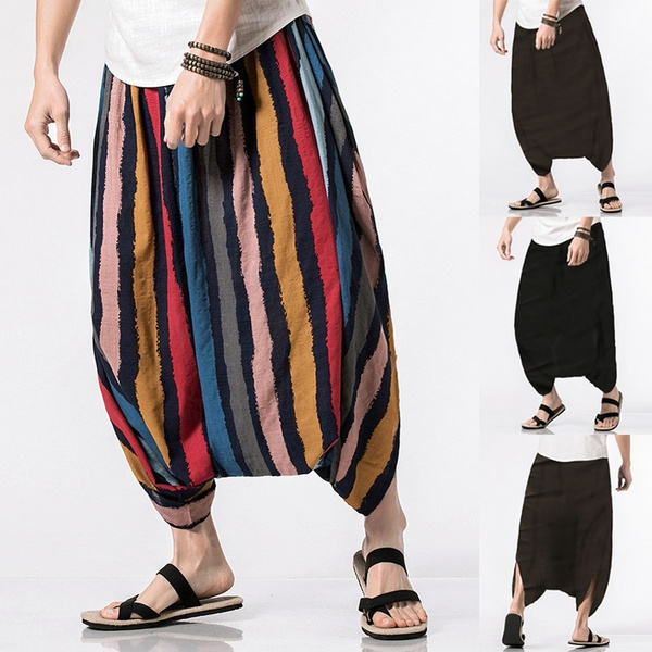 Women Harem Pants Cotton Baggy Yoga Afghani Aladdin Black Trouser –  CraftJaipur