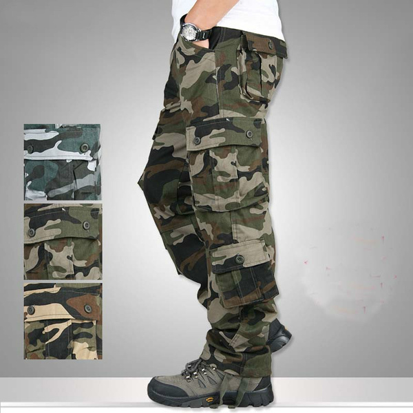 Men's Tactical Cargo Pants Camouflage Cotton Combat Trousers Outdoor  Breathable Multi Pocket Military Pants | Wish