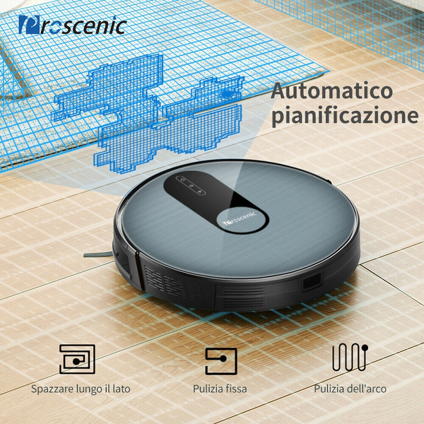 Proscenic 820S Robot Vacuum Cleaner, WiFi Connectivity, Alexa Control,  Smart Mapping, Auto Carpet Boost, 1800Pa Max Suction, 600ML Large Dustbox,  Self-Charging, for Pet Hairs, Hard Floors and Carpets | Wish