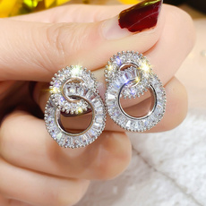 DIAMOND, Jewelry, 925 silver earrings, Accessories