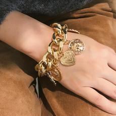 golden, Fashion, Wristbands, Chain