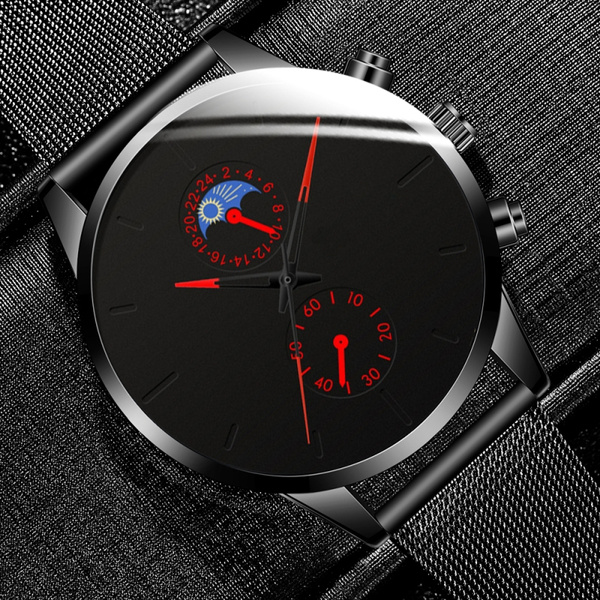 Mens black minimalist on sale watch