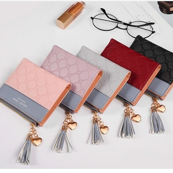 Women Slim Leather Card Case Holder Small Wallet Cute Coin Purse