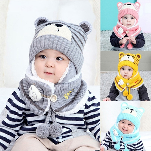 Cute Toddler Kids Girl Boy Baby Infant Winter Warm Crochet Knit Hat Beanie Cap 