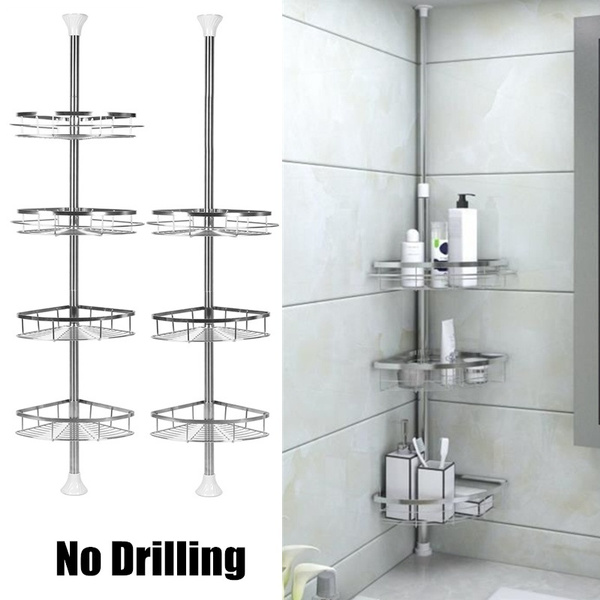 NEW Bathroom Corner Shower Shelf Shower Storage Durable 3/4 Tiers