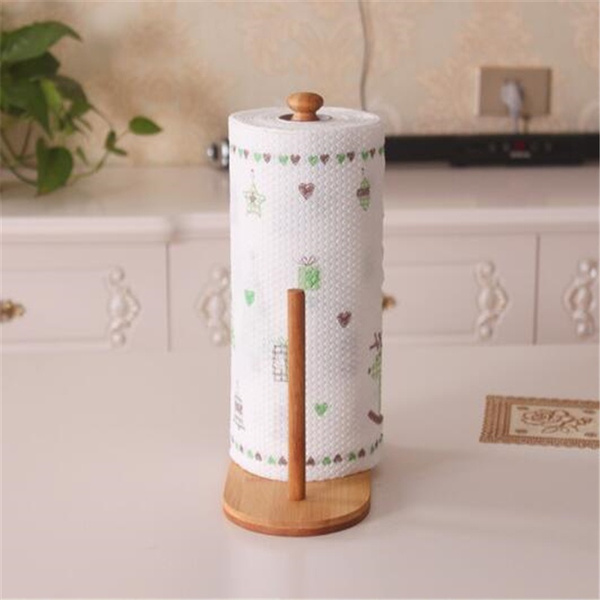 Wood Tissue Holder Kitchen Roll Paper Towel Holder Tissue Napkins