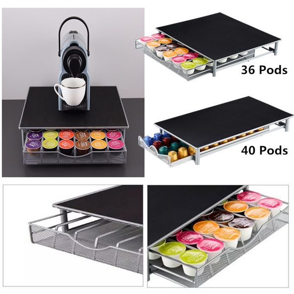 Coffee Pod Holder Storage Drawer for 36/40 Dolce Gusto Capsules