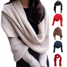knitted, withsleeve, Fashion, chiffon scarf