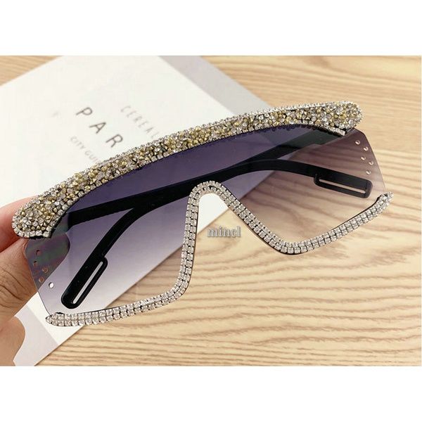 Gafas sol gran tamaño con diamantes imitación hombre Gafas sol gran tamaño con diamantes imitación hombre