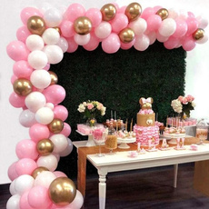 pinkgoldballoon, pink, balloongarlandgirl, balloongarland
