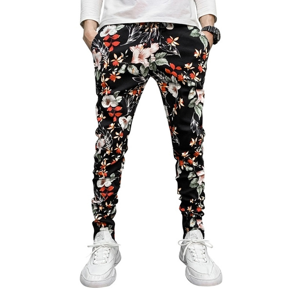 Multi Coloured Mens Printed Trousers