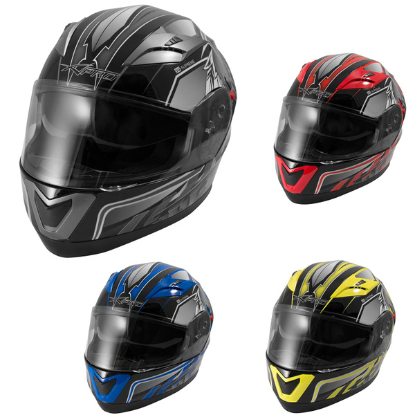 Helmet Motorcycle Scooter ECE Approved 2205 Sun Visor Full Face Graphic APro Wish