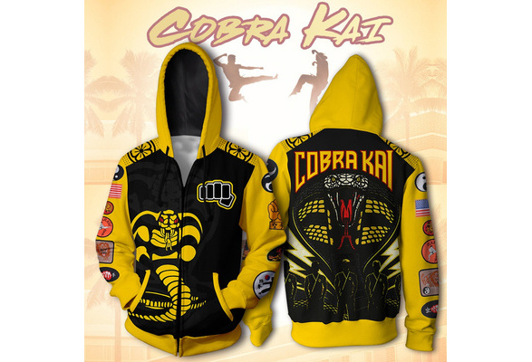 Cobra kai zip up hoodie hot sale