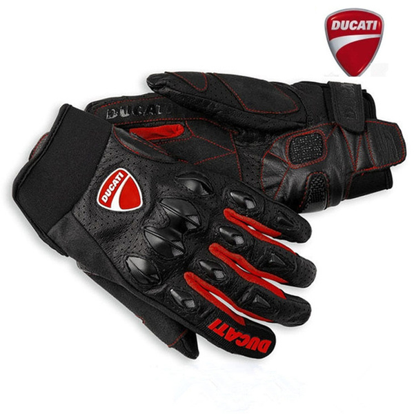 Ducati Genuine Leather Racing Glove Motorcycle Gloves Ride Bike Driving ...