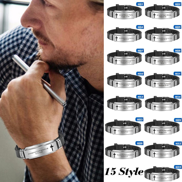 1PC Religious Cross Jesus Scripture Quote Christian Bible Verse