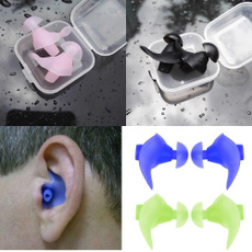 2pcs soft silicone anti noise foam earplugs swimming sleeping box can be reused comfortably.