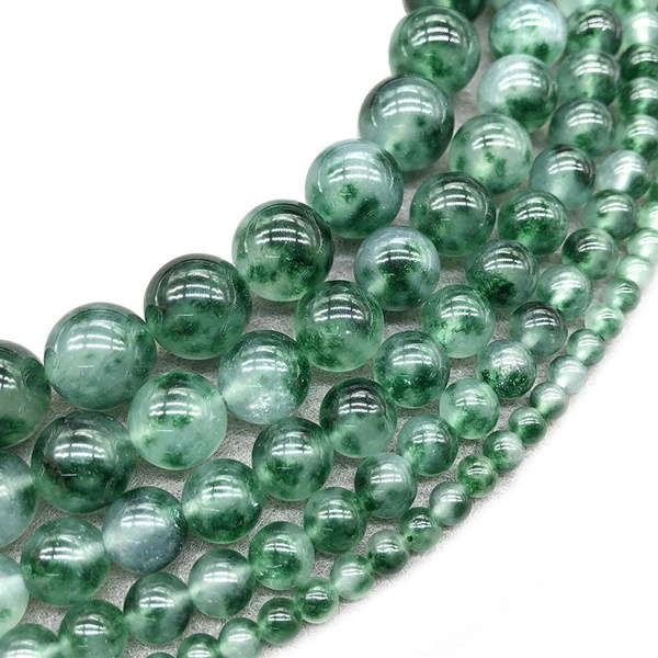 Ice Green Chalcedony Beads 4-12mm Round Natural Loose Stone Bead