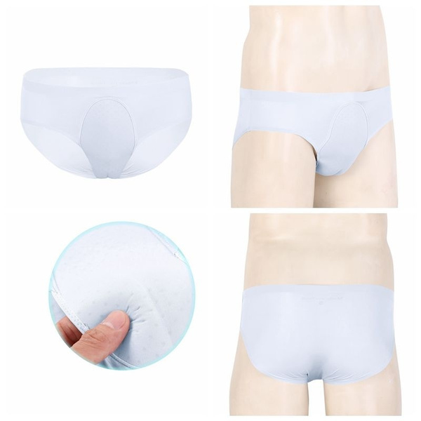 Men Breathable Lingerie Mid Rise Hiding Gaff Panty Shaping Briefs