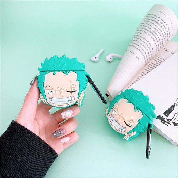 Anime Onepiece Roronoa Zoro Silicone Protective Apple Airpods Case With Hook Wish