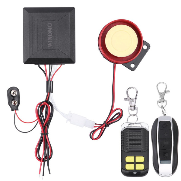 12V Motorcycle Burglar Alarm Security System Anti-Theft Alarm Remote Controller 