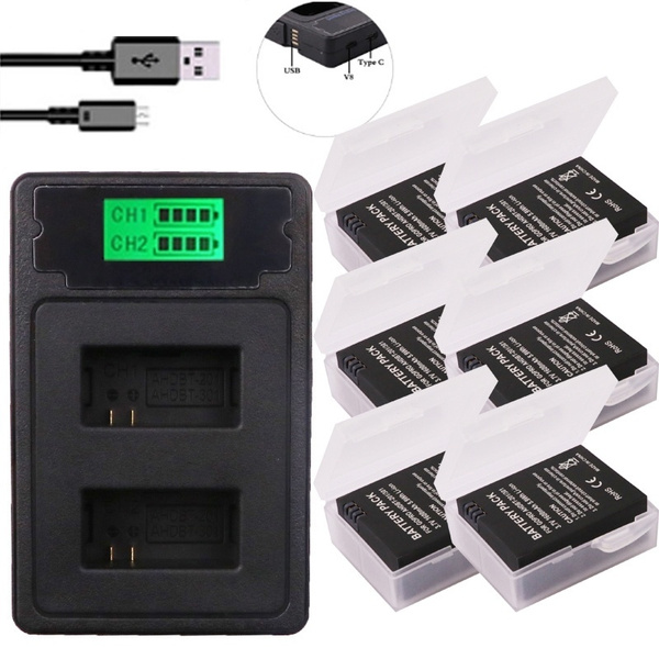 6 Batteries 1charger For Gopro Hero 3 3 Black Edition White Silver Edition Hd Camera Accessories Wish