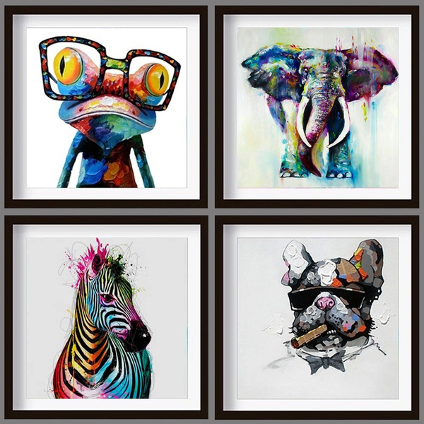 Oil Painting Animals Creative Wild Photos Paintings Print Canvas Room Decoration Design For Wall Murals Art Without Frames Wish - Wild Animal Home Decor