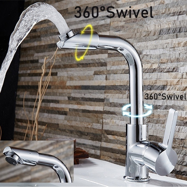 Grifos de baño Giratorio de 360 grados Fácil lavado para lavabo Freg Grifos de baño Giratorio de 360 grados Fácil lavado para lavabo Freg