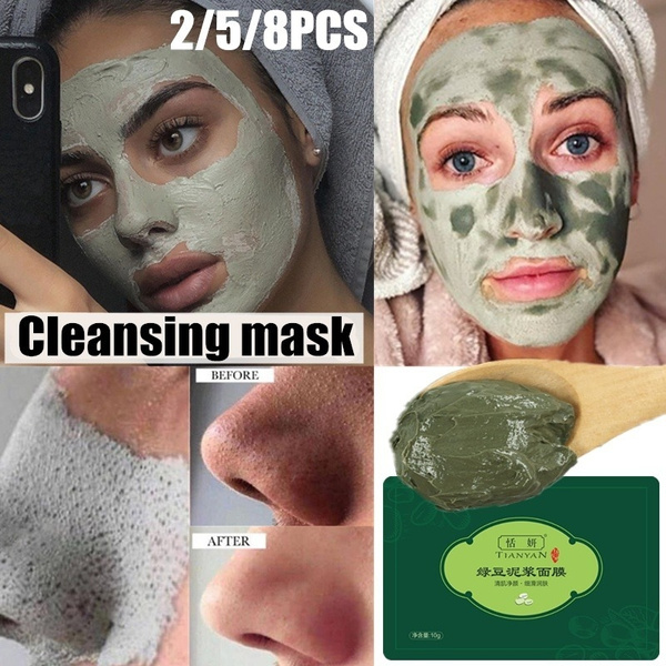 Mud Mask Moisturizer Oil Control Green Color Face Cream Deep Cleaning
