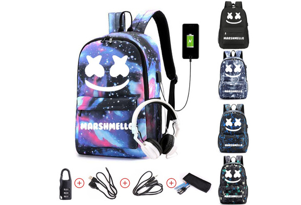 Marshmello DJ Bag Backpack School Bag Bookbag Travelbag Rucksack Kids Bag |  eBay
