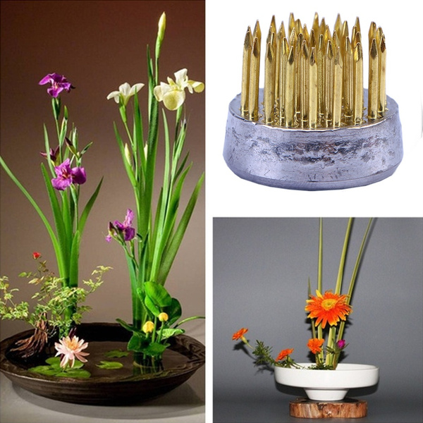 Golden MagiDeal Ikebana Kenzan Needle Straightening Tool Flower Frogs Cleaner Cleaning Pins 