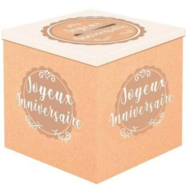 Les Tresors De Lily Q9067 Urne Joyeux Anniversaire Marron Kraft x Cm Urn Jjooyyeeuuxx nnniivveerrssaaiirree Brown Kraft x Cm Urne Jjooyyeeuuxx nnniivveerrssaaiirree Braun Kraft x Cm Wish