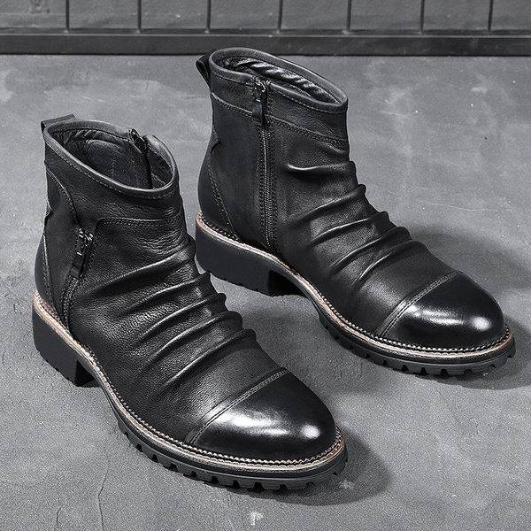 ankle high cowboy boots mens