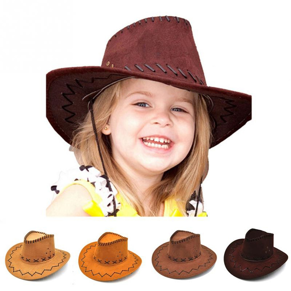 Spooktacular Creations Halloween Cowboy Hat Costume For Boys, Kids White Brown Western Costume, Deluxe Cowboy Outfit Set For Toddler Halloween RolePlay Themed Party (Small, 5-7 Yrs