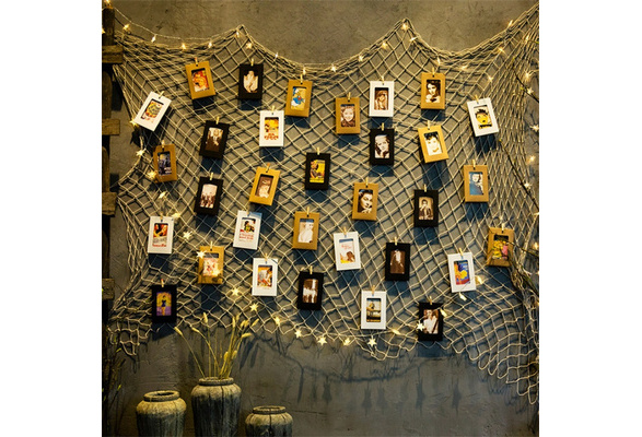 DIY Photo Hanging Display Frames Fish Net for Home Wall Party Decor