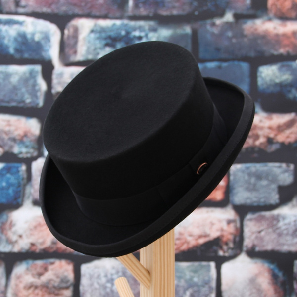Vintage Wool Top Hat for Men Women 