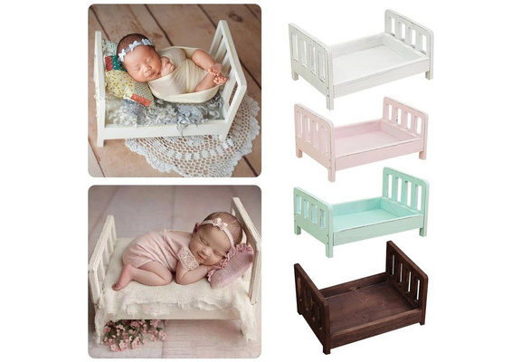 Newborn Baby Wooden Beds Photography Prop Infant Baby Wood Bed Seat for Photographic Service Posing Sofa