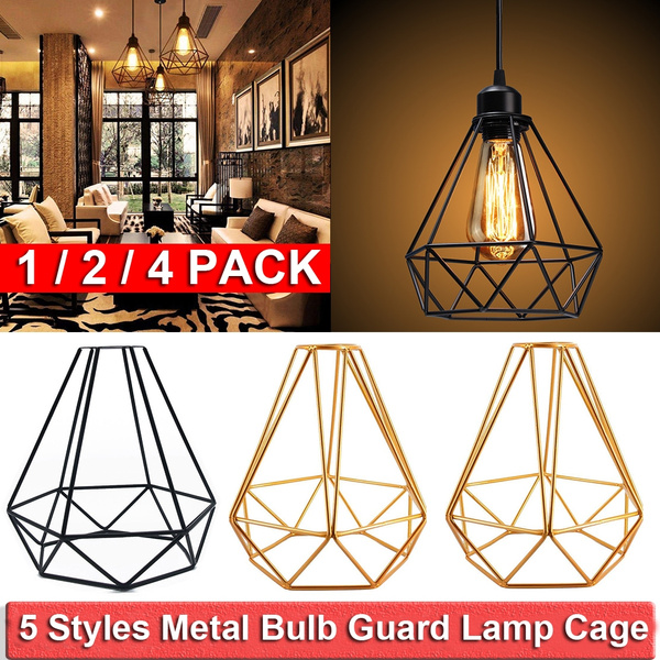 Lamp Holder Metal Bulb Guard Lamp Cage Ceiling Fan Light for Pendant Light 