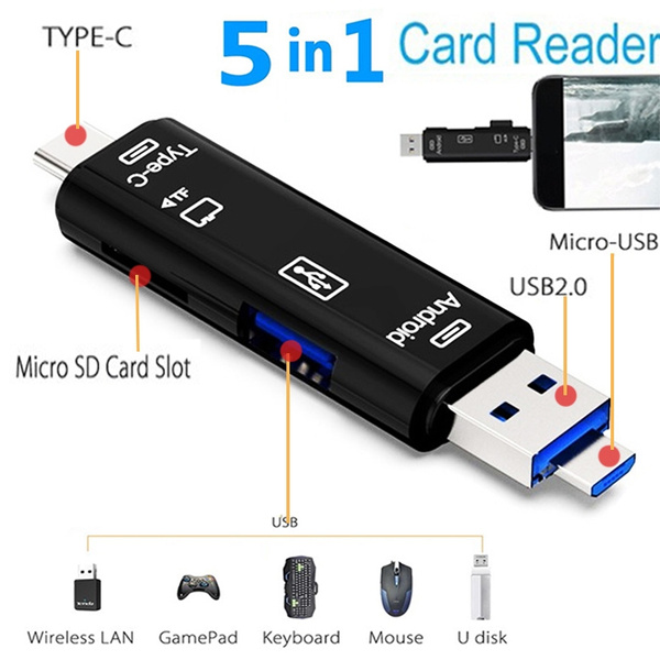 Usb Type C Card Reader Otg Adapter Micro Usb Sd/tf Card Reader For Android  Phone Computer Multi-function Data Transfer Cable 
