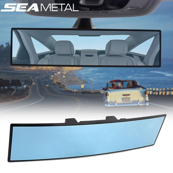 270mm/300mm Blue Curved Surface Mirrors Universal Car Rear View Mirror Anti- Glare HD Wide Angle Mirror Car Accessories | Wish