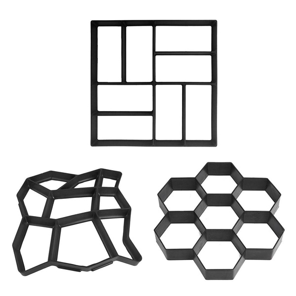 园林建筑工具水泥模具混凝土成型机模具diy道路塑料摊铺机创意地板砖铺路模具 Wish