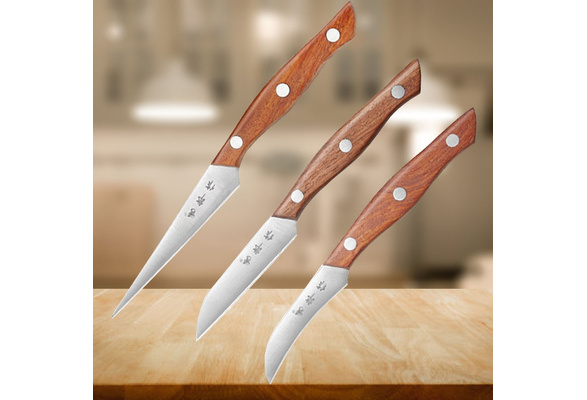 3Pcs/Set Kitchen Stainless Steel Fruit Knife Carving Knives Chef Knife  Sculpture Fruit Platter Peeling Cutter Knife Food Graver