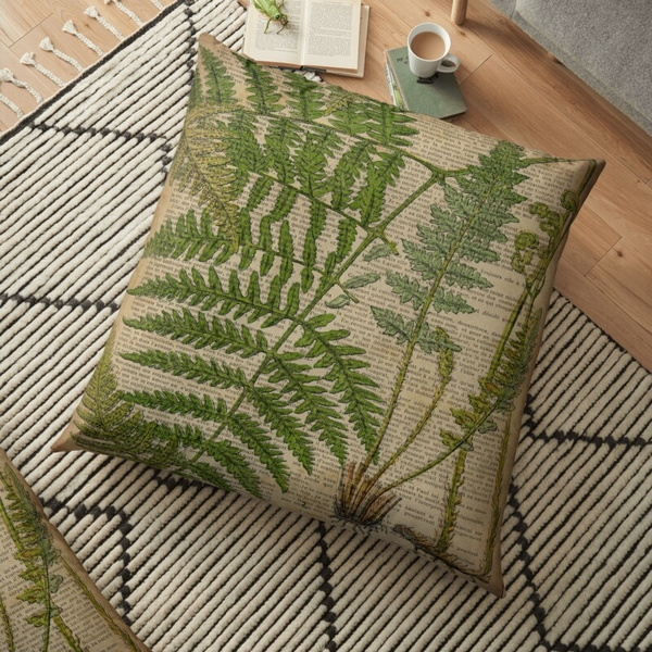 botanical print pillows