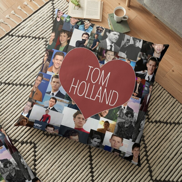 I Love Tom Holland Collage Throw Pillow Cover