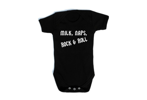 Rock Roll Baby Cotton Short Sleeve Bodysuit Casual Personalized Infant Baby Bodysuit Wish