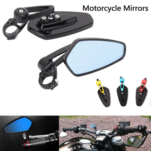 Motorcycle 7/8" 22mm Rear View Side Mirror Handle Bar End For Suzuki GSXR600 750