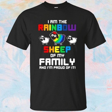 Sheep, rainbow, Family, Fashion