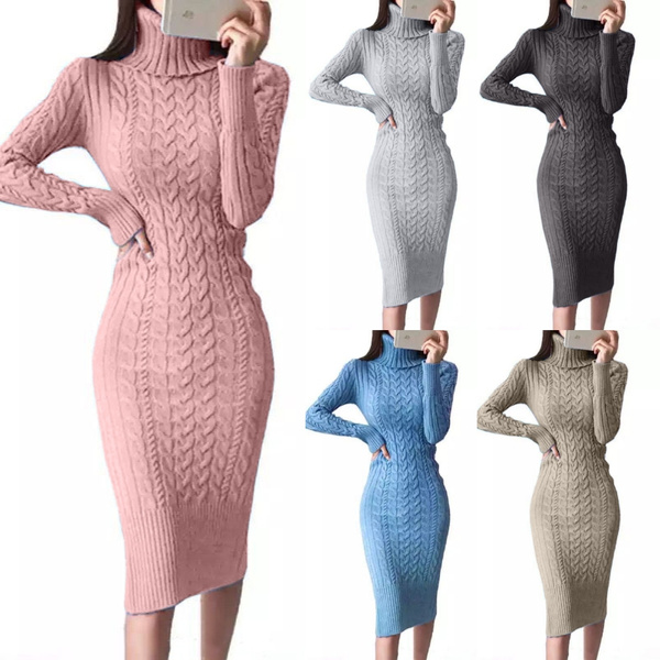 Mini Dress Long Sleeve Dress S~5XL 