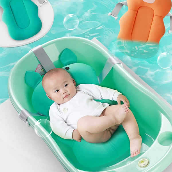 Newborn Baby Shower Safety Bath Seat Pillow Security Portable Air